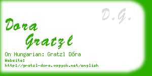 dora gratzl business card